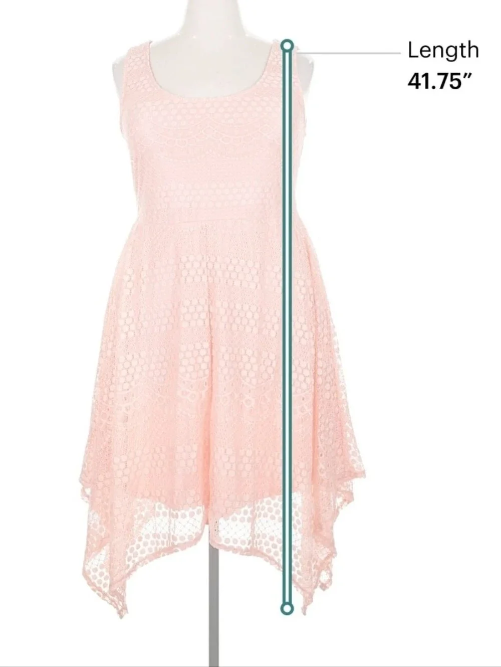 Torrid Size 1- 14/16 Peach Dress Lace Fully Lined Whimsygoth Fairycore GUC